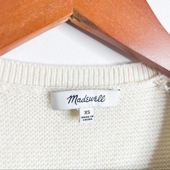 Madewell Riverside Texture Sweater Antique White size XS - Picture 4 of 7
